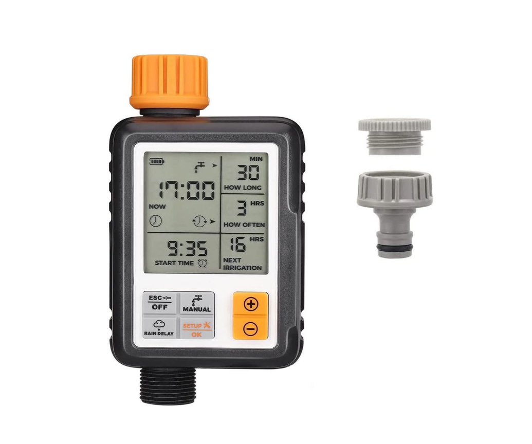 Temporizador De Riego Automático Con Pantalla LCD – Programador Digital Para Jardín, Manguera O Goteo (Pilas AAA No Incluidas)