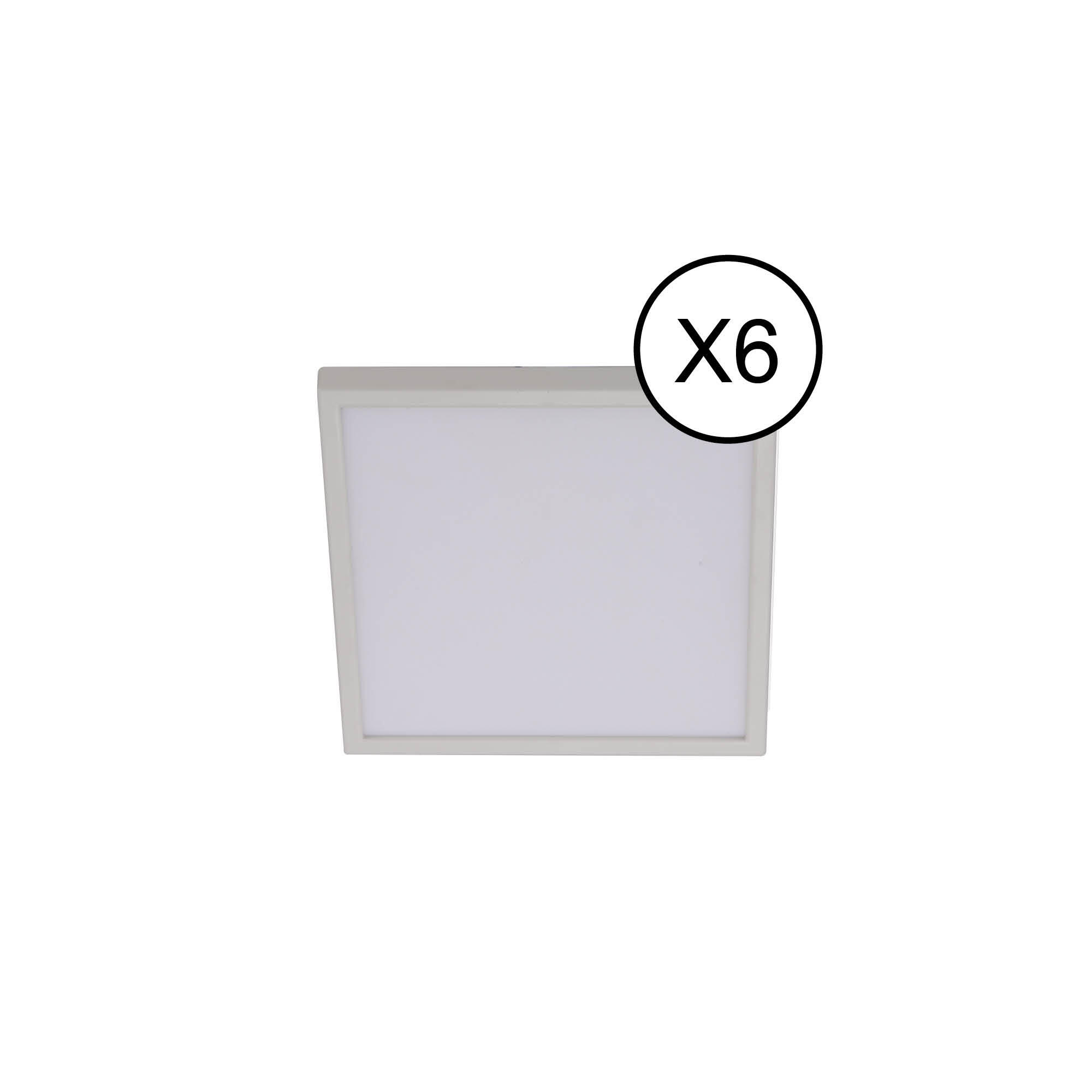 INSPIRE - Zestaw 6 Reflektorów Punktowych SANOA L 22,8x22,8 cm - LED 2500 lm - Ściemnianie 50/100% - 2700K/4000K - Biały