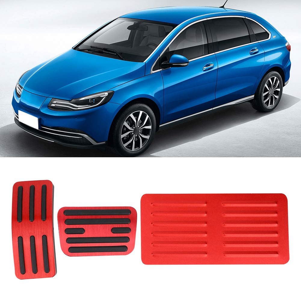 Couvercles Pédales Voiture Wekuw - Antidérapants - Alliage Aluminium - Bleu - Frein & Embrayage - Lot De 2