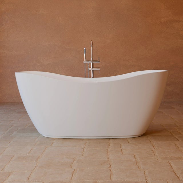 Baignoire îlot Ovale Exquise 160 Blanche 160 X73 X67 Cm, By Spalina