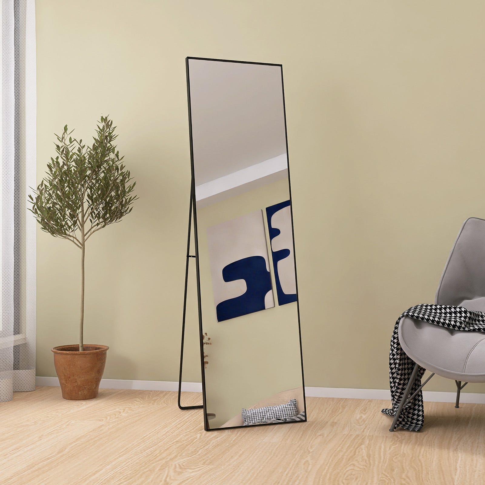 Miroir Sur Pied 150x40 Cm Miroir Pleine Longueur En Rectangle Sur miroir-sur-pied-150x40-cm-miroir-pleine-longueur-en-rectangle-sur