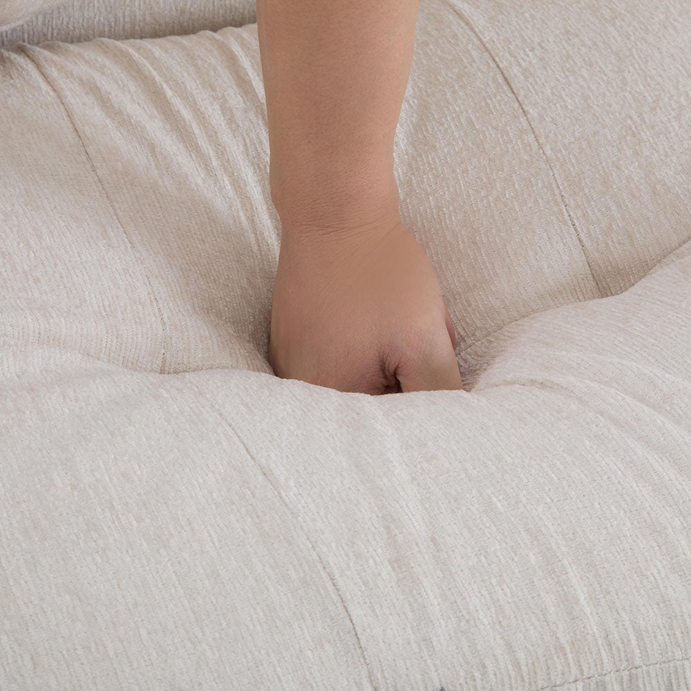 Canape droit canapé deux places avec coussins épais adapté à un salon une chambre un appartement chenille Beige - 10