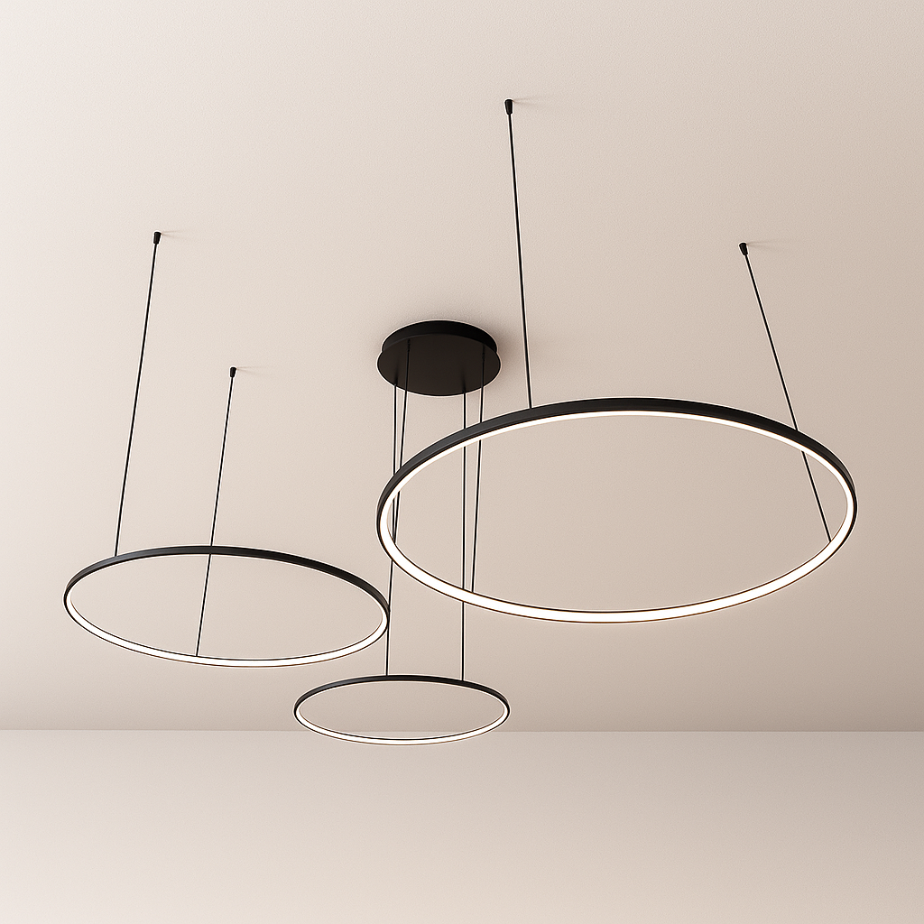 Żyrandol LED Hodo 116W 40-80cm IP20 3000-6500K regulowana barwa z pilotem czarny MasterLED - 2