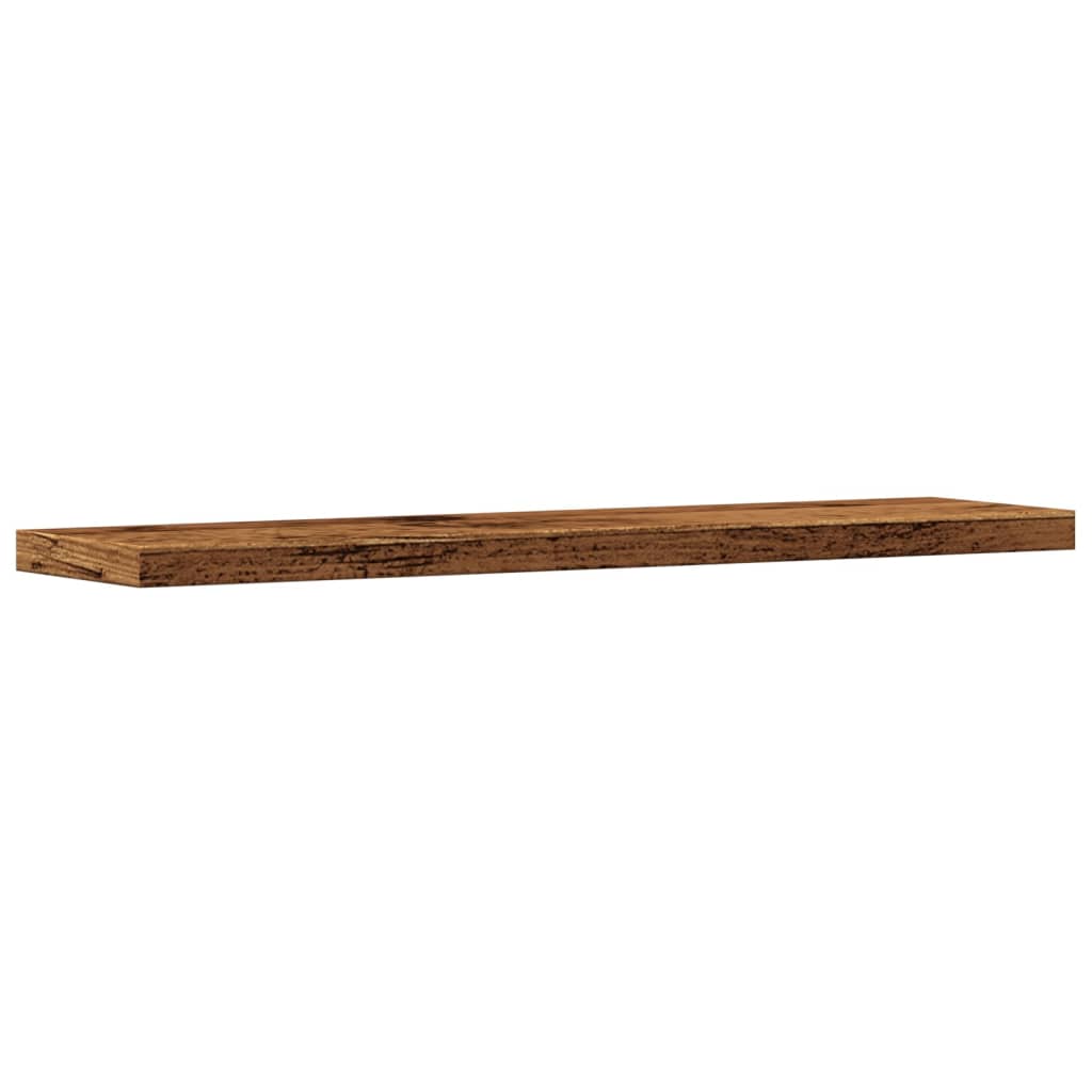 Étagères murales 4 pcs vieux bois 40x10x1,5cm bois d'ingénierie - 7