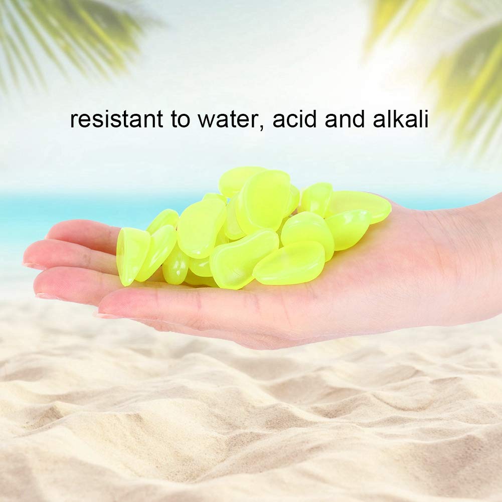 100 Uds piedra luminosa decoración fluorescente jardín patio interior acuario paisaje decoración - 7