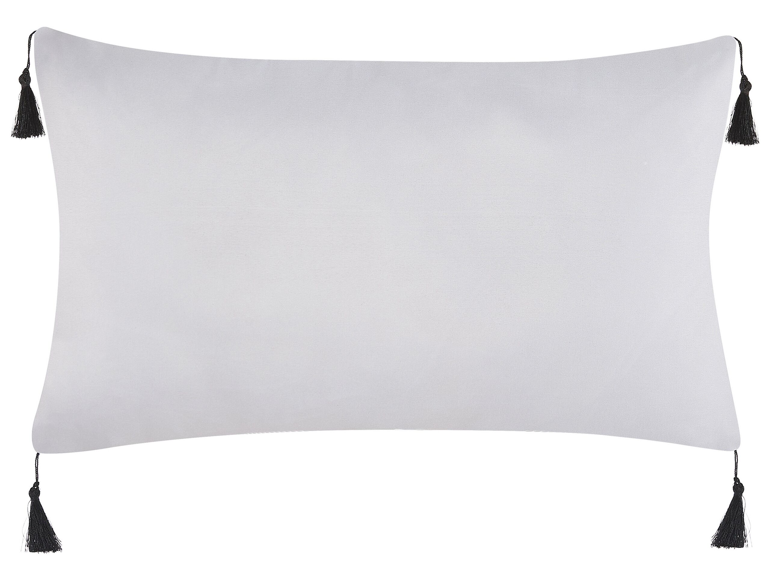 Lot de 2 coussins décoratifs LIRIOPE 30 x 50 cm Noir/blanc Motif géométrique - 5