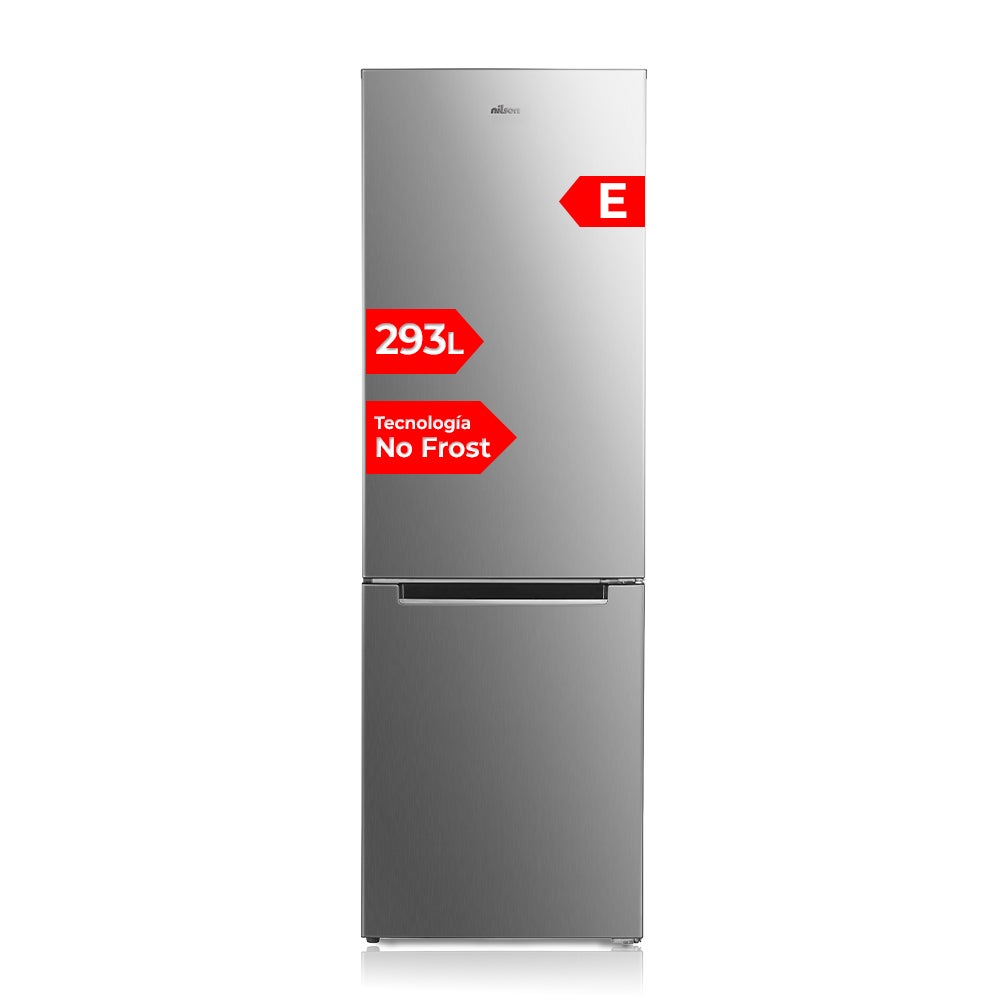 Frigorífico Combinado Nilson, NC185600ENFX, 2 Puertas, Capacidad