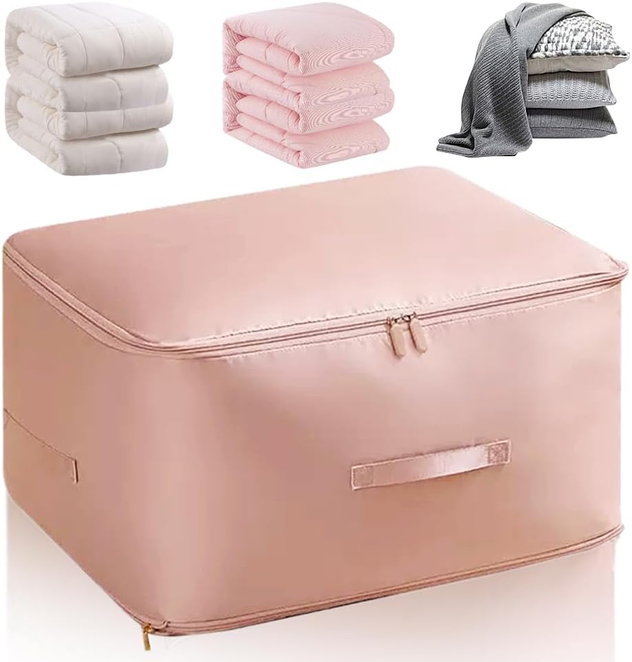 Ultraoszczędny, najnowszy organizer samokompresujący do kołder, koców i pościeli (różowy, XL52*42*60)