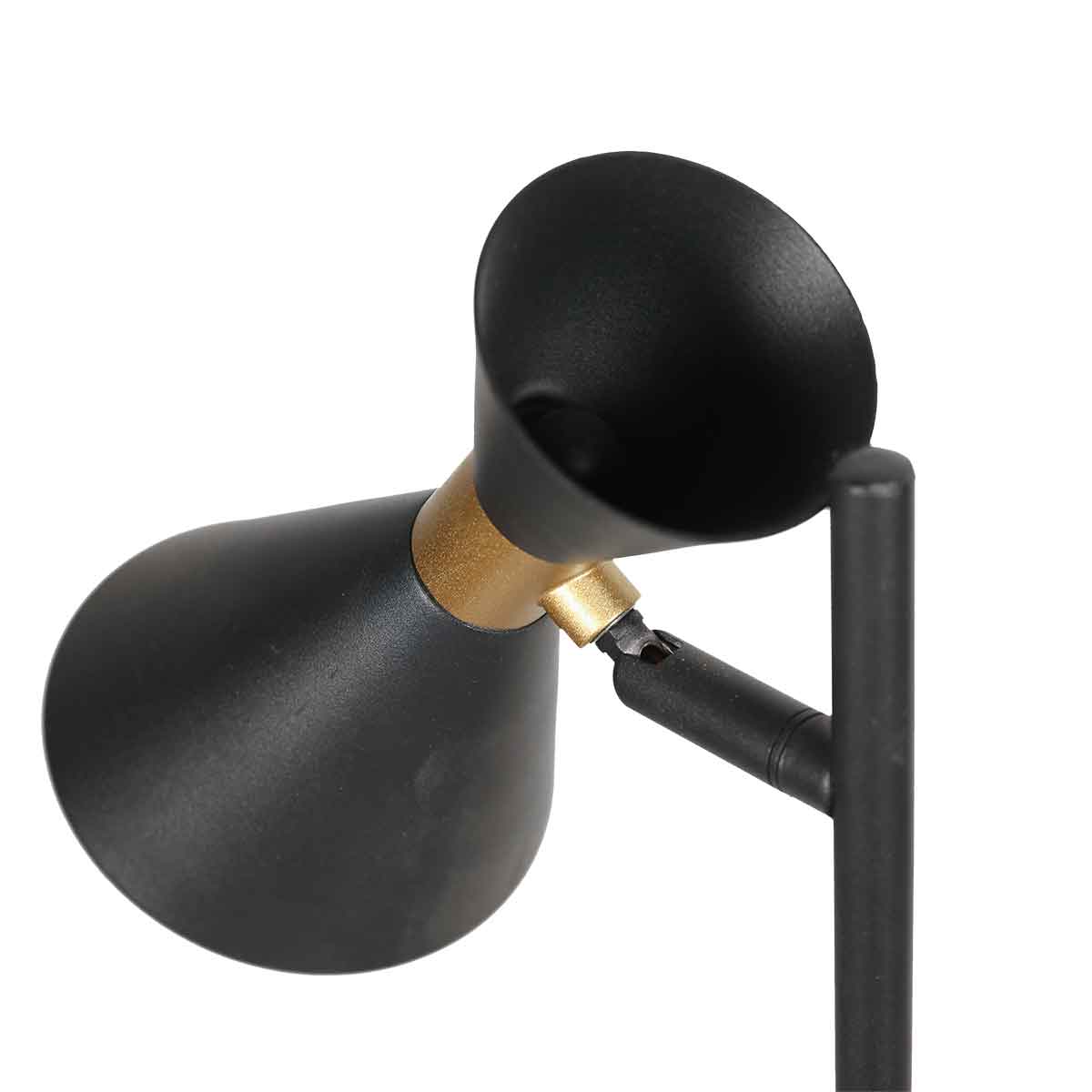 Lampe de table - noir - Preto - plastique métal - Ø 15cm - GU10 - 4111ZW - Anne Lighting - 3