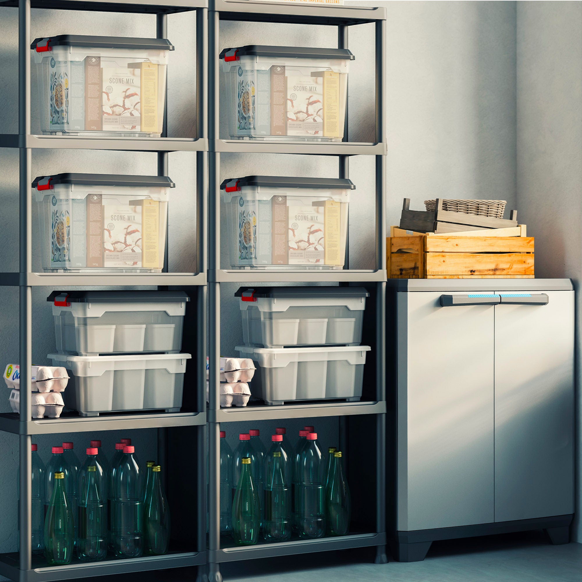 Curver Pack 2 prateleiras de plástico resistente 5 prateleiras 75x32x176 cm - 2