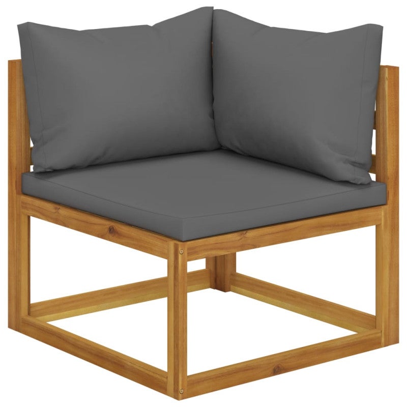 Salon bas de jardin en Bois Gris 5 personnes - 4