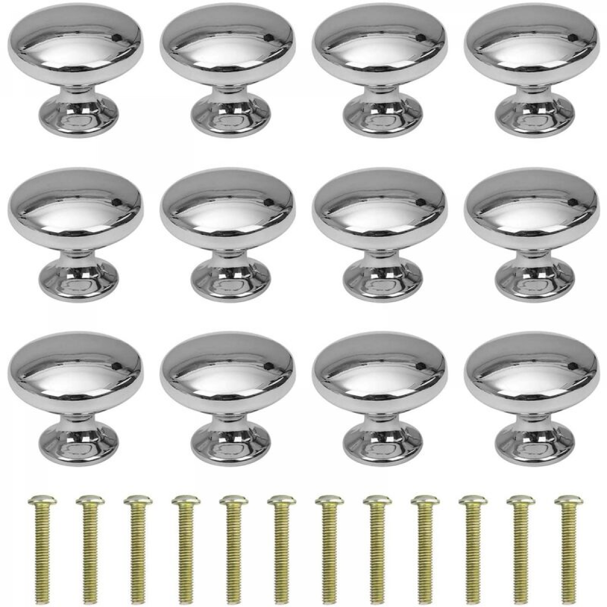 MS Beschläge Botón De Cajón Redondo Acero Inoxidable Mate Cepillado – ø 13 Mm
