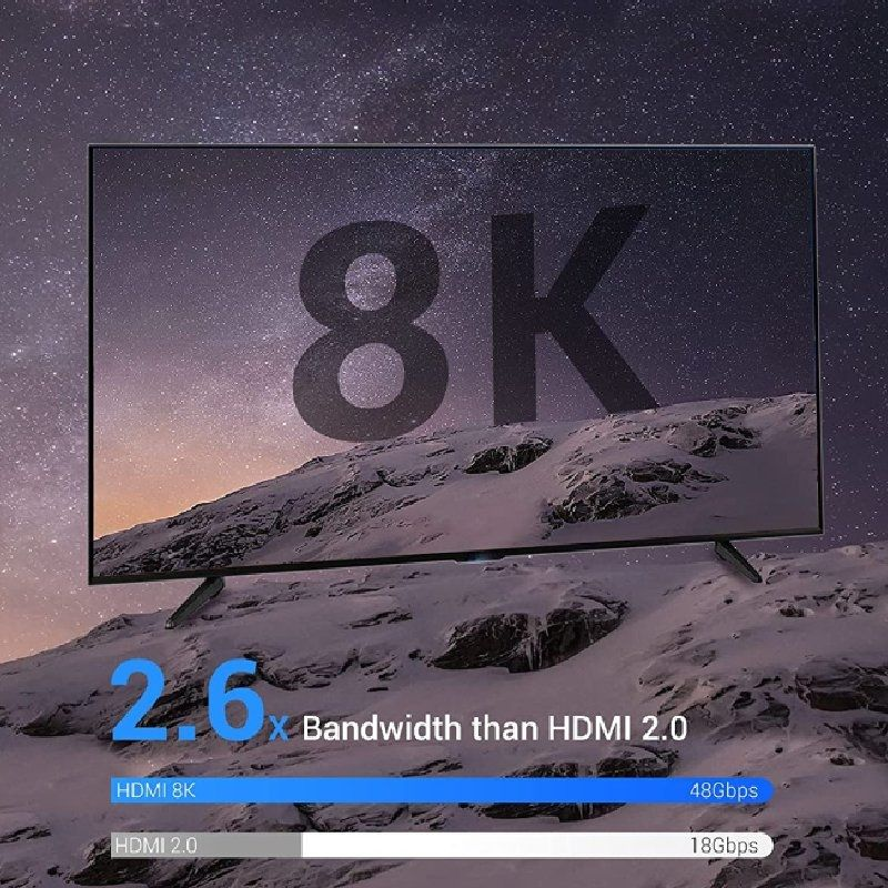 C�ble HDMI 2.1 8k vention alglg hdmi m�le hdmi m�le 1,5m bleu - 5