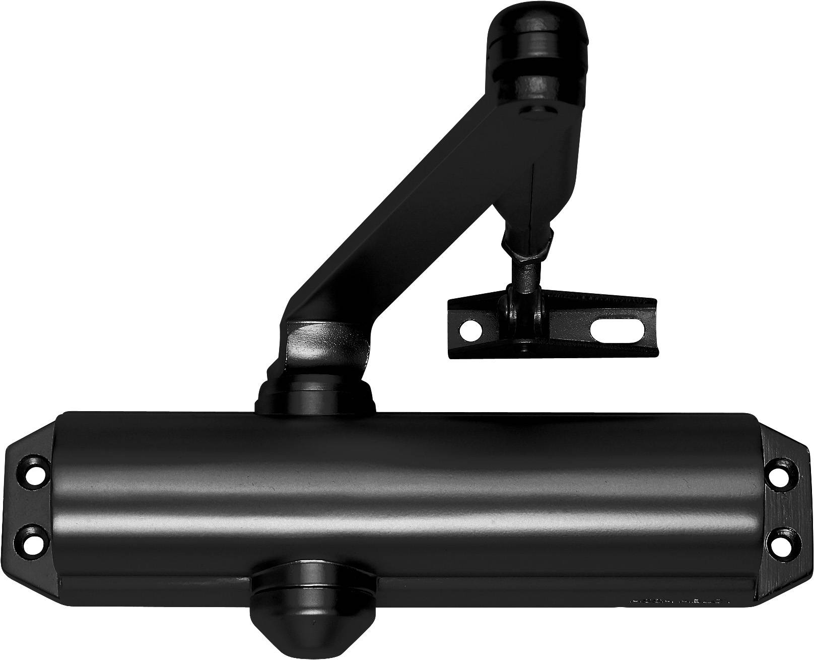 FERMER DC120 AVEC BRAS SANS/STOP NOIR CERTIFIÉ. | Leroy Merlin