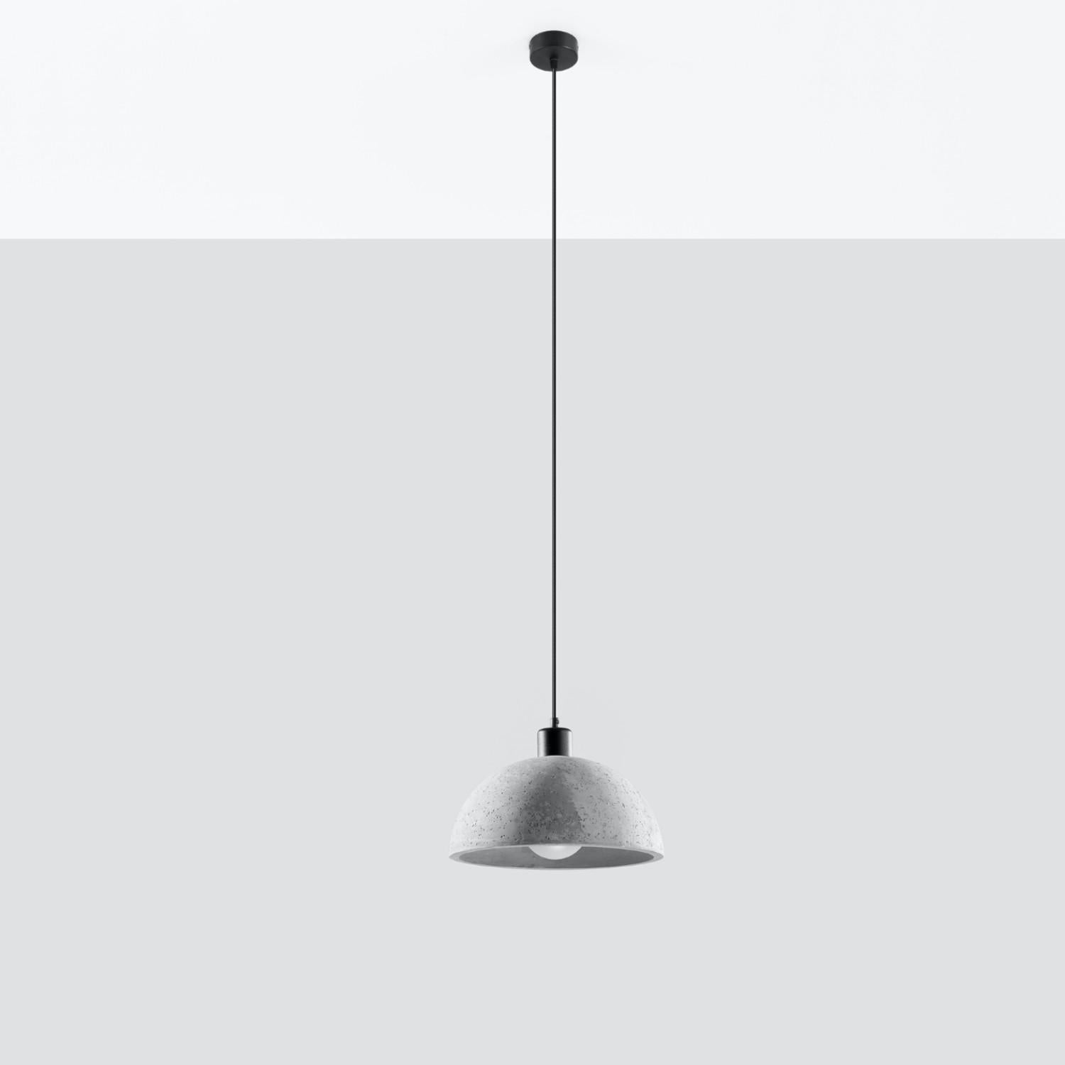 Lampa wisząca Pablito czarno-biała 1xE27x60W wym: 100 x 18 x 35 cm beton architektoniczny Sollux Lighting