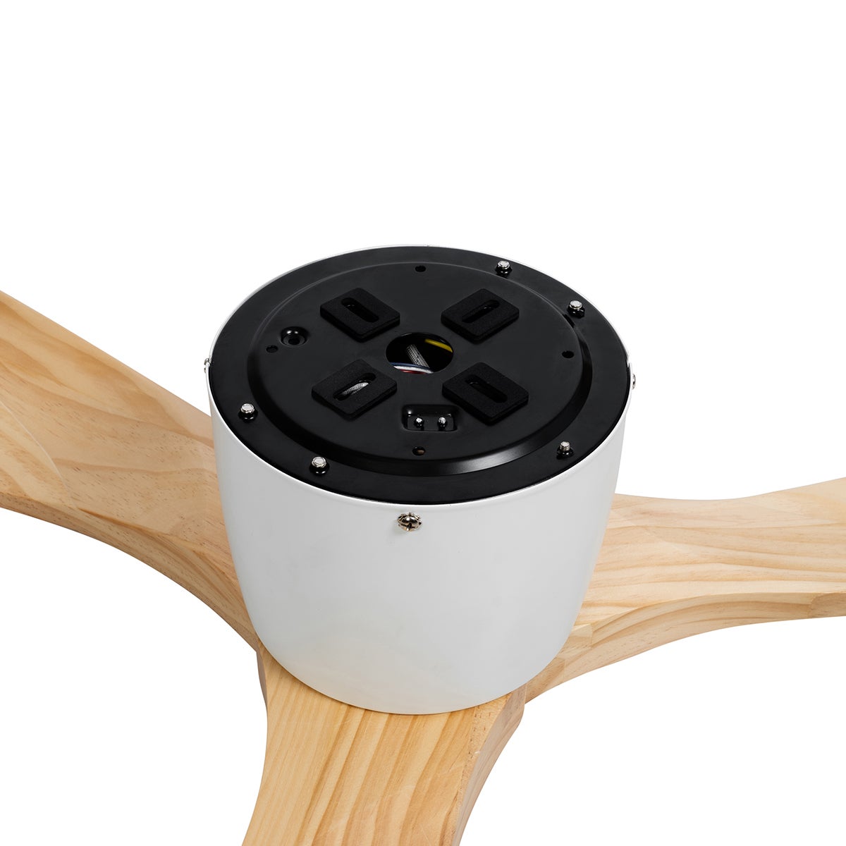 Qazqa moderne ventilateur plafond - Jerri - naturel, rond, led intégrée 24w incluse, 3000k - 6500k, avec télécommande, - 9