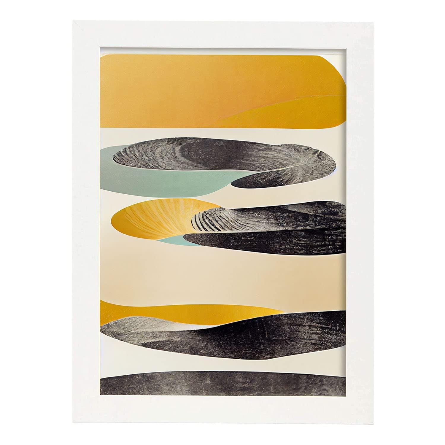 Nacnic lámina en estilo abstracto extraterreste llamativas y modernas ilustraciones artísticas a todo color para el diseño y a4 marco blanco