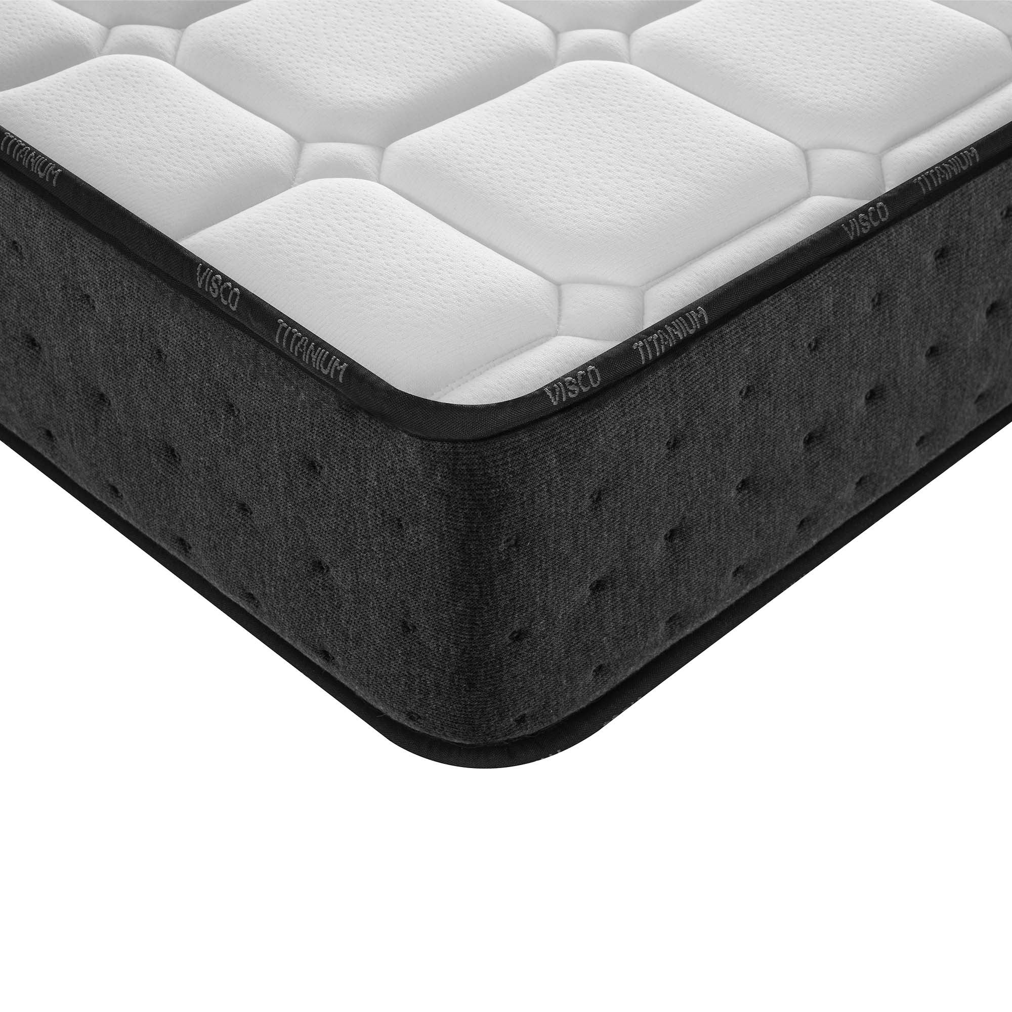 Colchón Equinox 135x190 cm - Multicapas HR - Blue Latex - 2 Almohadas Gratis - Espuma viscoelástica - Espesor 21 cm - 7 Zonas - Reversible - 8