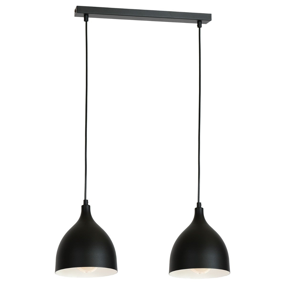 Lampa wisząca Noak Classic czarny matowy 2xE27x15W wym: 110 x 52 x 17 cm metal Luminex