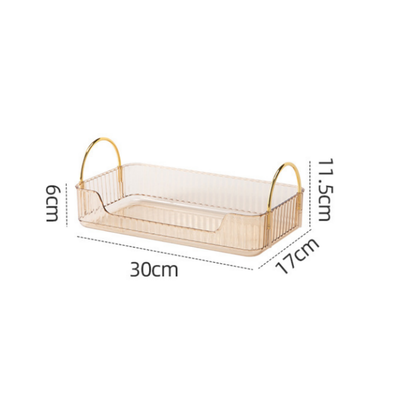 Organisateur de cosmétiques luxe, boîte de rangement pour soins de la peau de salle de bain, organisateur de table de maquillage, 30*17*6CM - 4