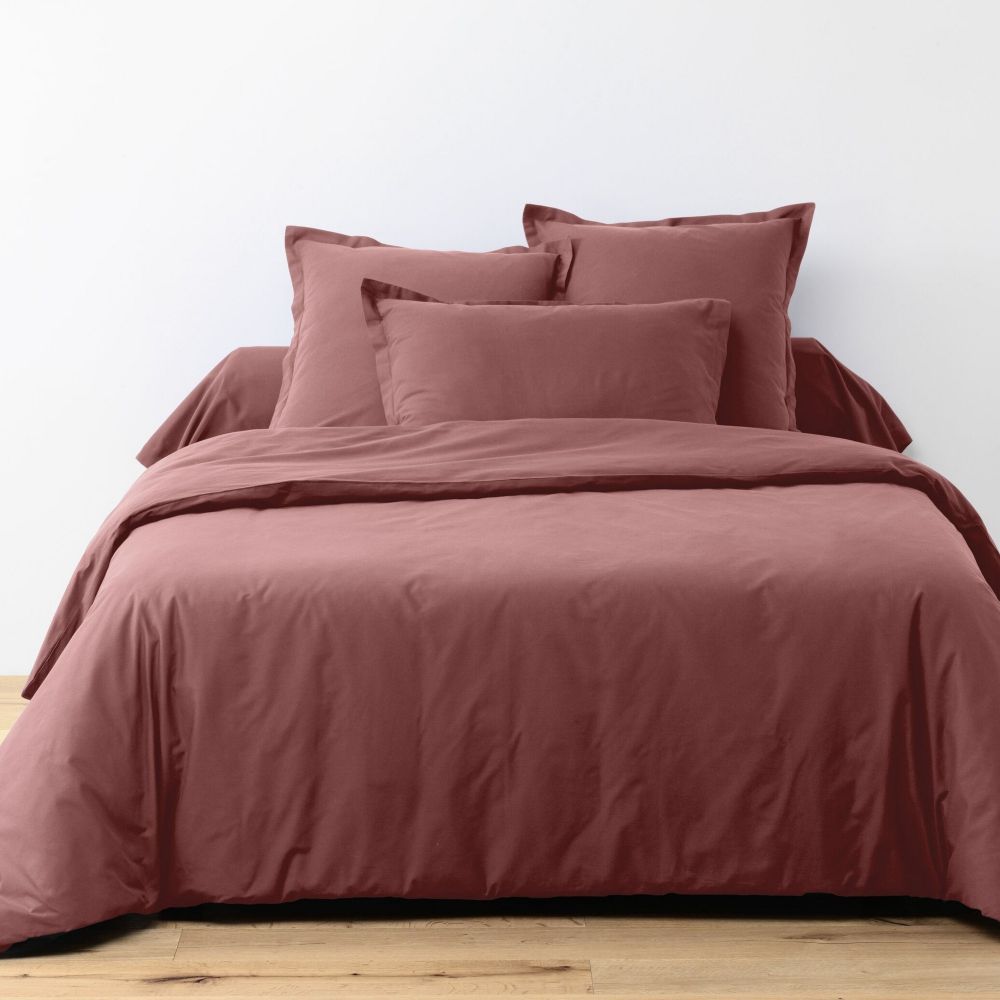 Lot de 2 taies d'oreiller 63x63 cm carrée 100% Coton 57 fils Tomette - 3