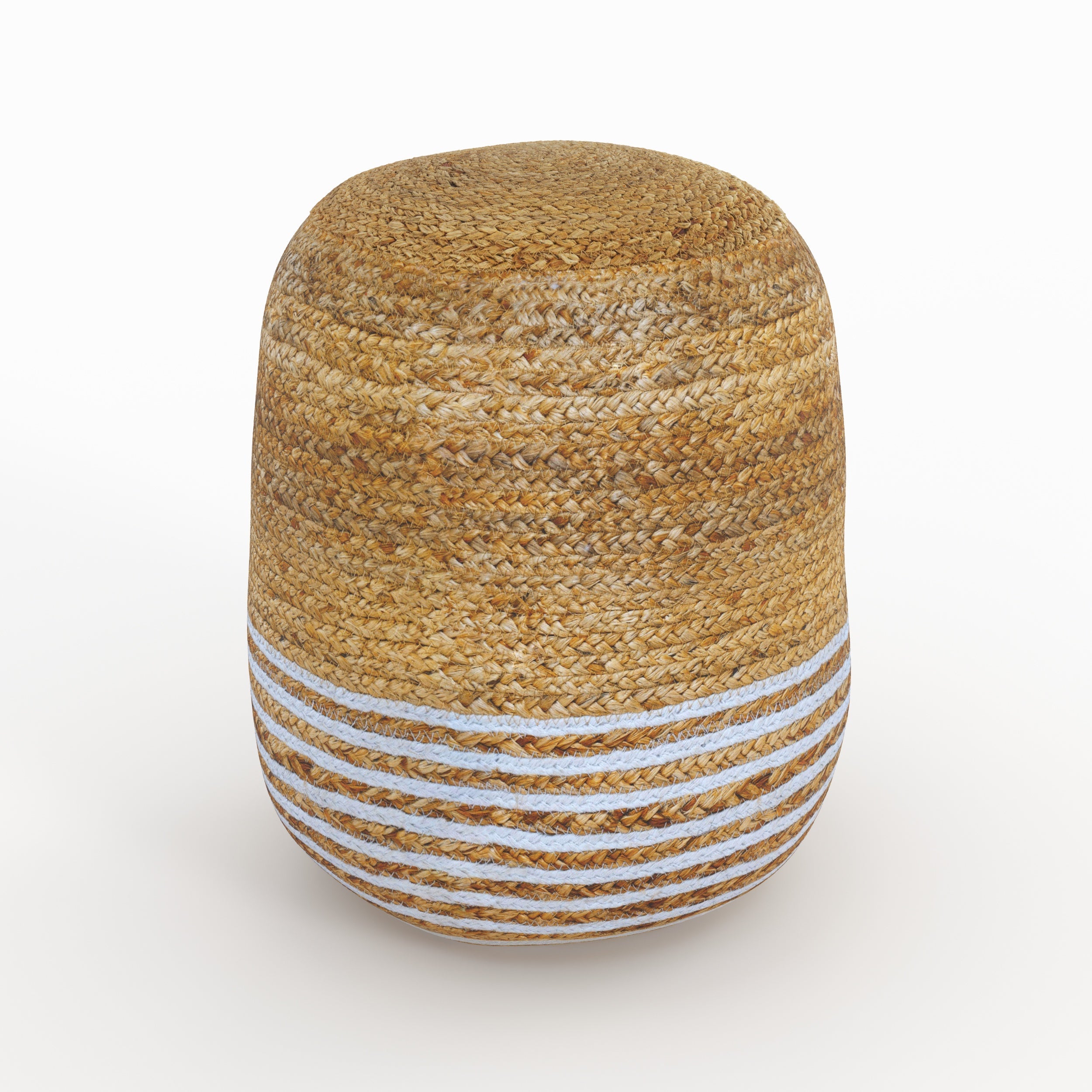 pouf-rond-en-jute-fines-rayures-blanches-d40-cm-billy-leroy-merlin