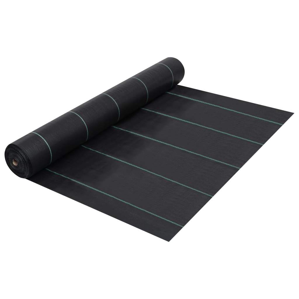 Tapis anti-mauvaises herbes et anti-racines en PP noir 2x5m - COMFORTXL - 2