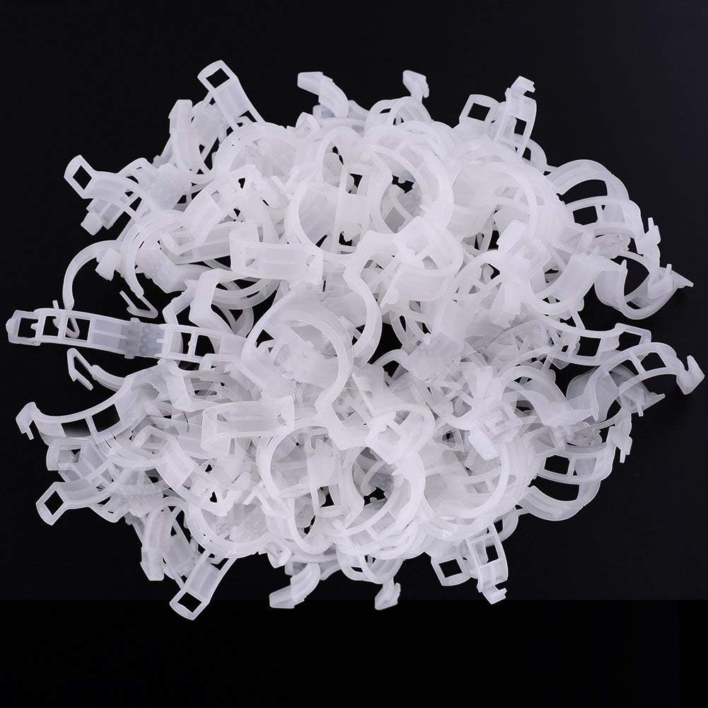 200 sztuk Klipsów Pomidorowych do Roślin, Klipsy do Roślin Pnących, Plastikowe Klipsy Ogrodowe, do warzyw, roślin, pomidorów - Białe