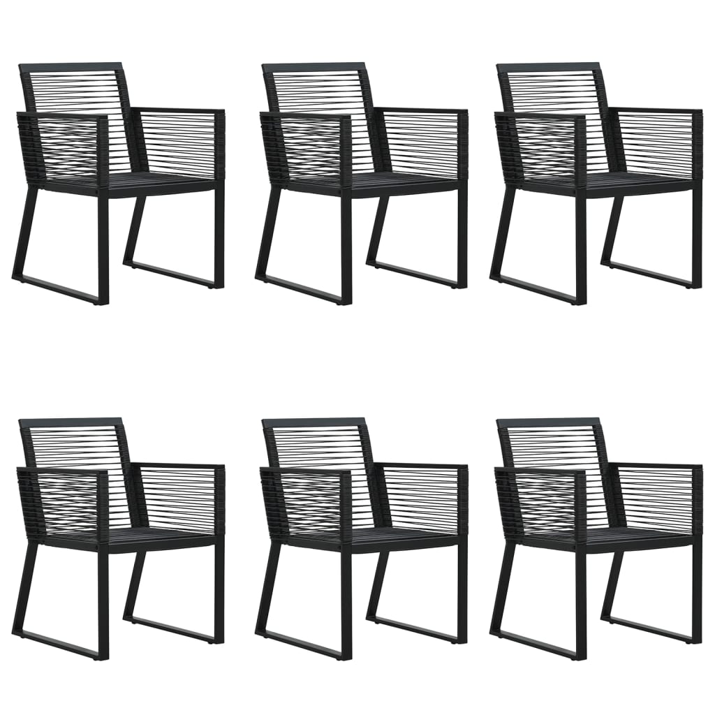 Maison Exclusive - Set da Pranzo da Giardino 7 pz Nero in Rattan PVC - 4