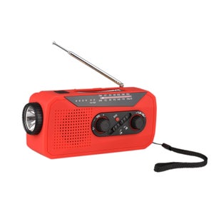 Radio solare, manovella di emergenza, batteria ricaricabile, allarme SOS, radio AM/FM, potente torcia, campeggio, escursionismo | Leroy Merlin