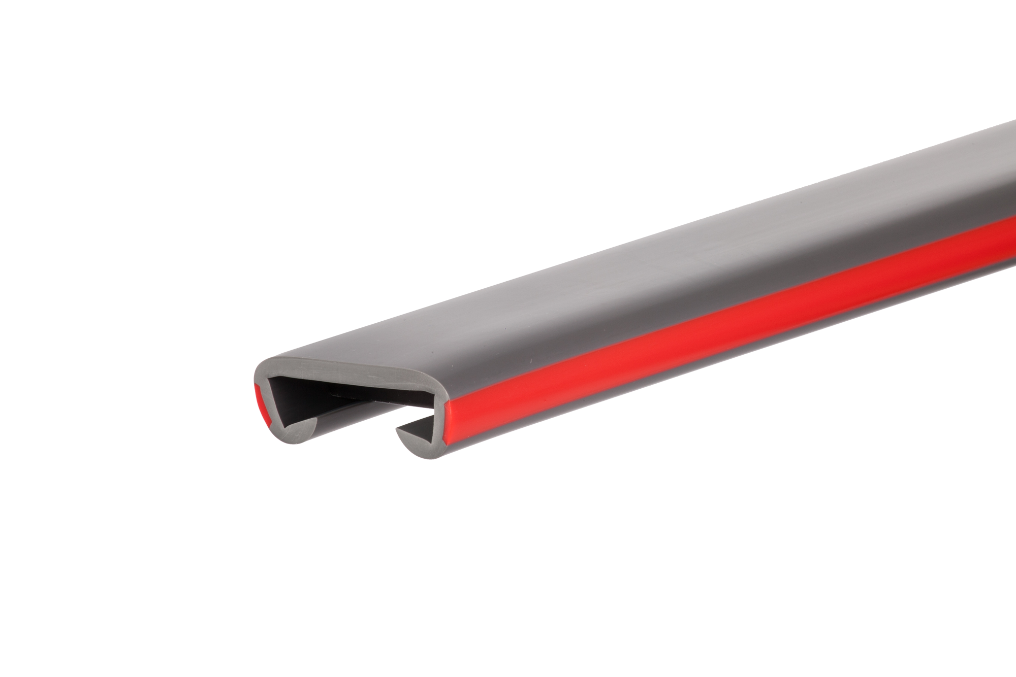 Poręcz PVC 40x8 mm LUX antypoślizgowa - 1 metr, granatowo-biały