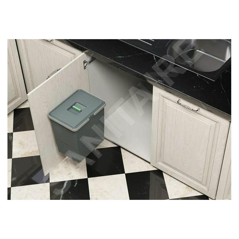 Pattumiera Elletipi Easy 2.0 - 12 Litri In Plastica Riciclata Con Coperchio