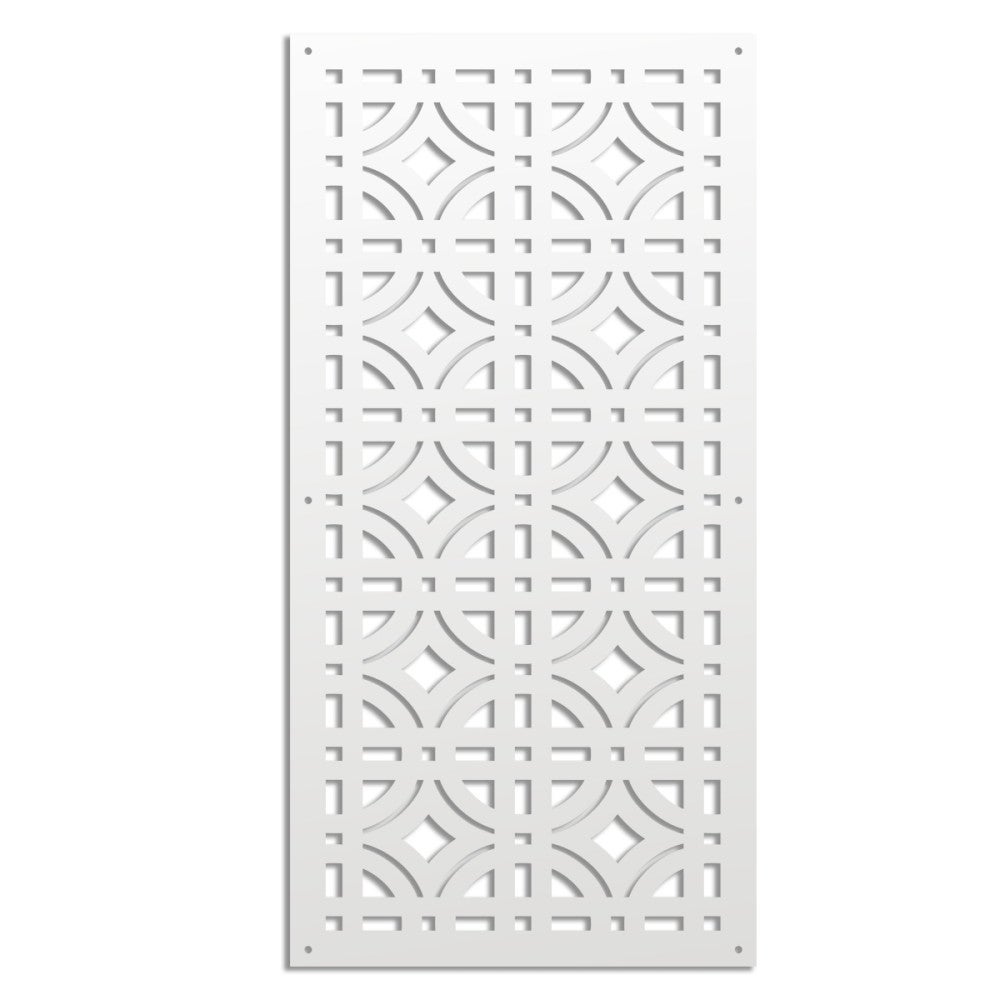 BELLATOR - Panel perforowany z PVC - Osłona przeciwsłoneczna - Rozmiar 73x148 cm - Grubość 1 cm - Kolor BIAŁY