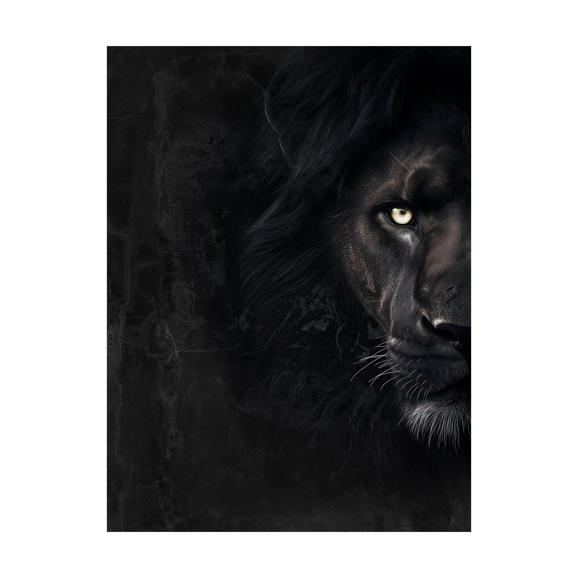 STYLER Tablou pe pânză Canvas Leu 60 x 80 cm, decor modern de perete pentru living, dormitor, hol și birou