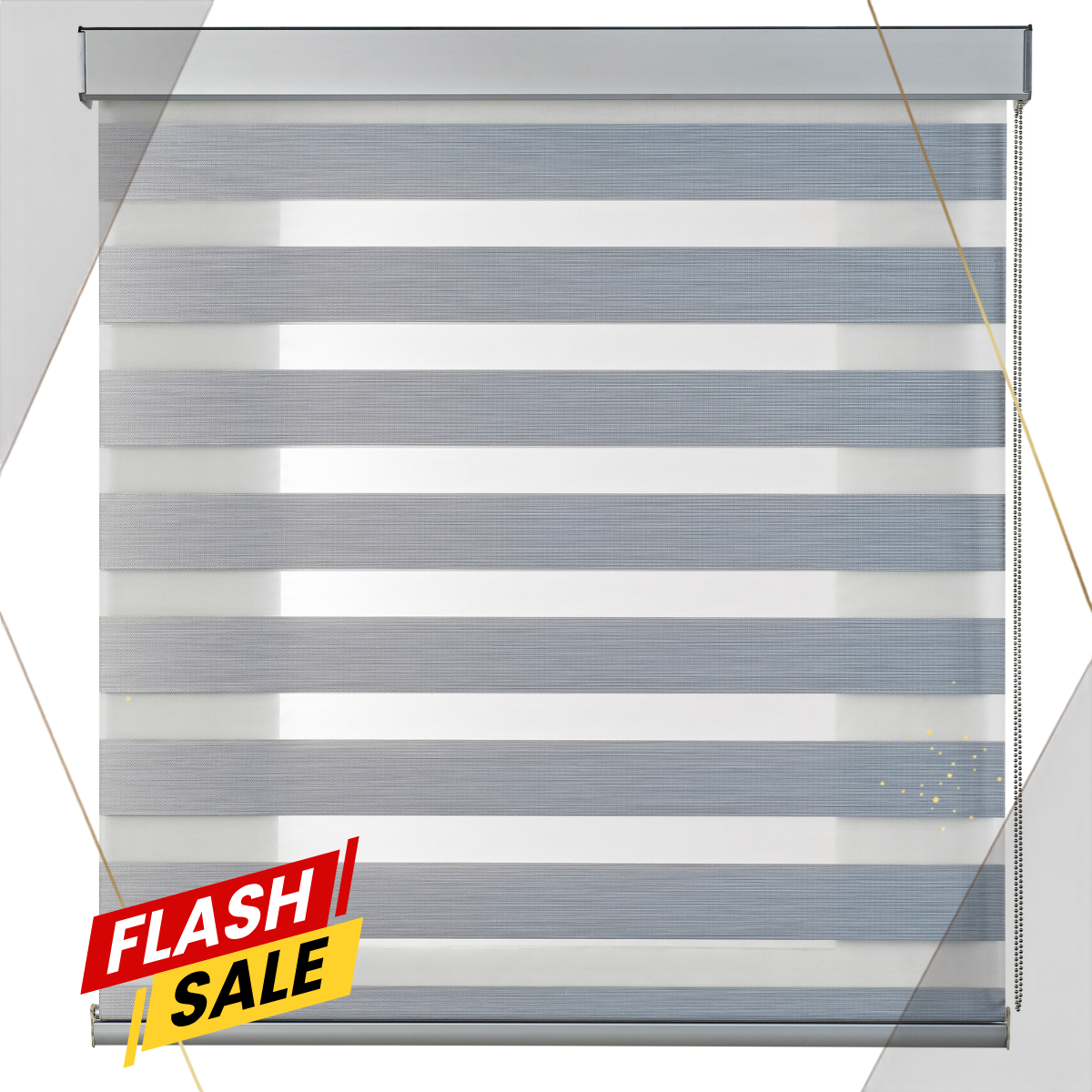 Roleta dzień i noc, roleta zwijana z najwyższej jakości wykończeniem aluminiowym, szary 60 x 250 cm