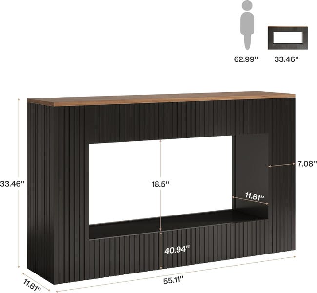 Tavolo Consolle Lungo 160 Cm, Tavolo Da Divano Rettangolare In Legno Dietro Il Divano Stile Fattoria Tavolo Consolle Lungo 160 Cm, Tavolo Da Divano Rettangolare In Legno Dietro Il Divano Stile Fattoria