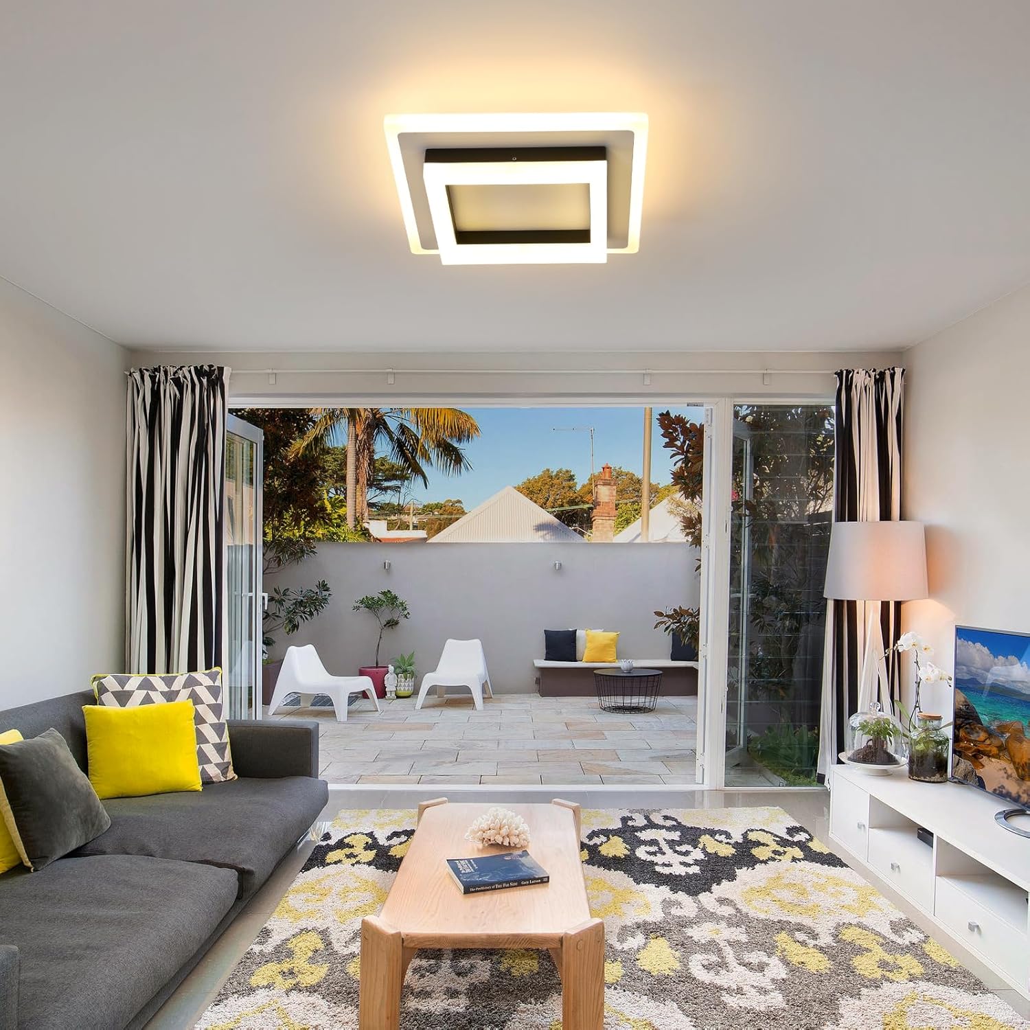 Wholede 24W 3000K-6500K Lampara Techo Regulable, Plafon LED Techo Con Mando A Distancia, Lampara LED Techo Modernos Para Dormitorio Cocina Salon Baño Comedor Pasillo 29.5CM