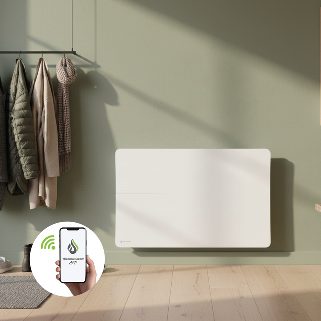 Radiateur double corps de chauffe vertical Hekla - Blanc - 2000W