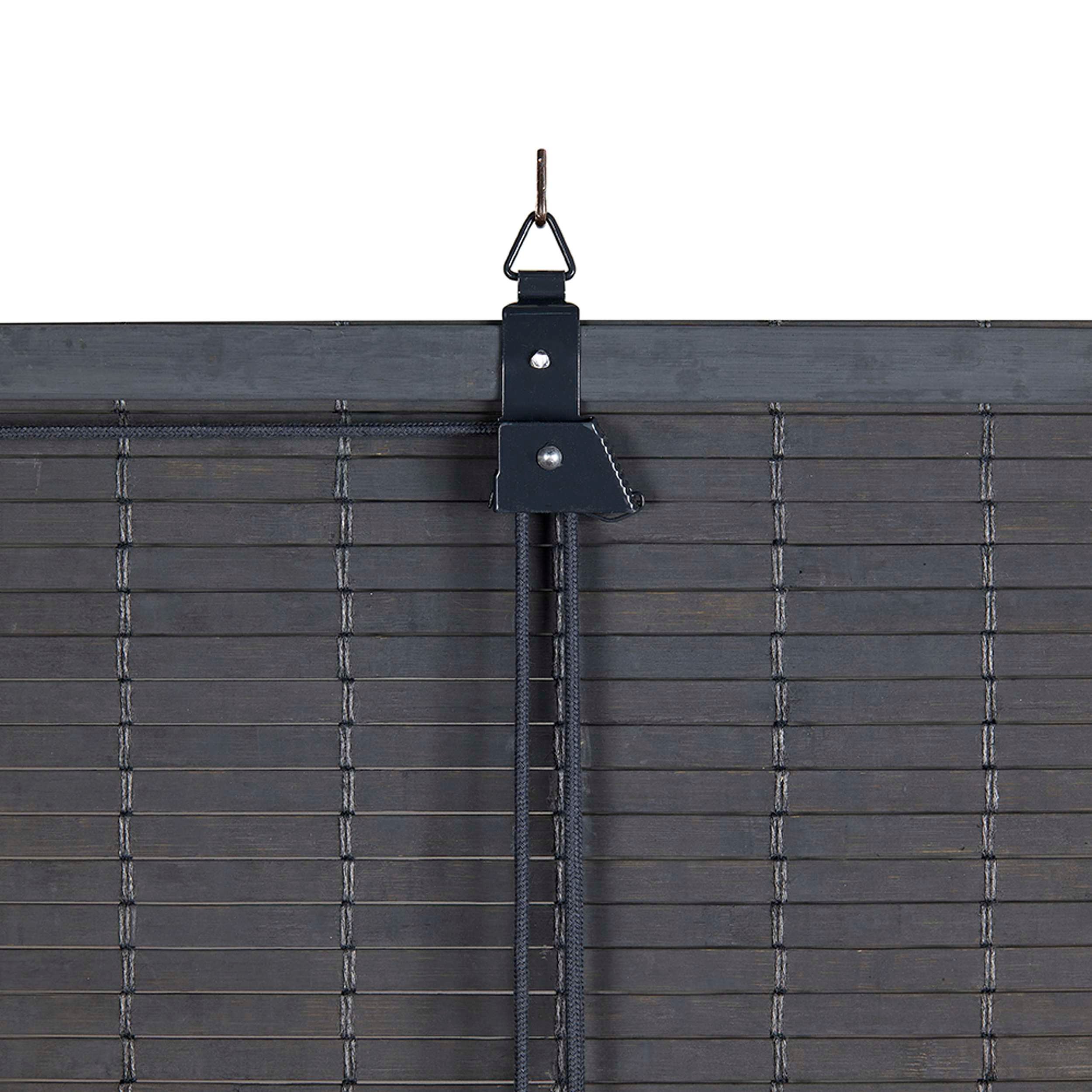 Store enrouleur à lamelles de bambou, store en bambou naturel gris 120 x 175 - 6