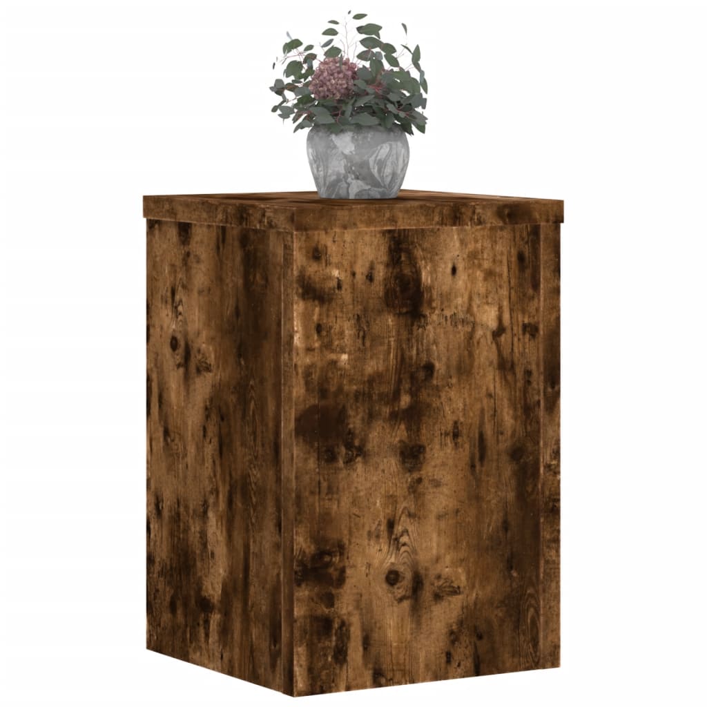 Support de plante, 2 pièces, chêne fumé, 20 × 20 × 30 cm - 8