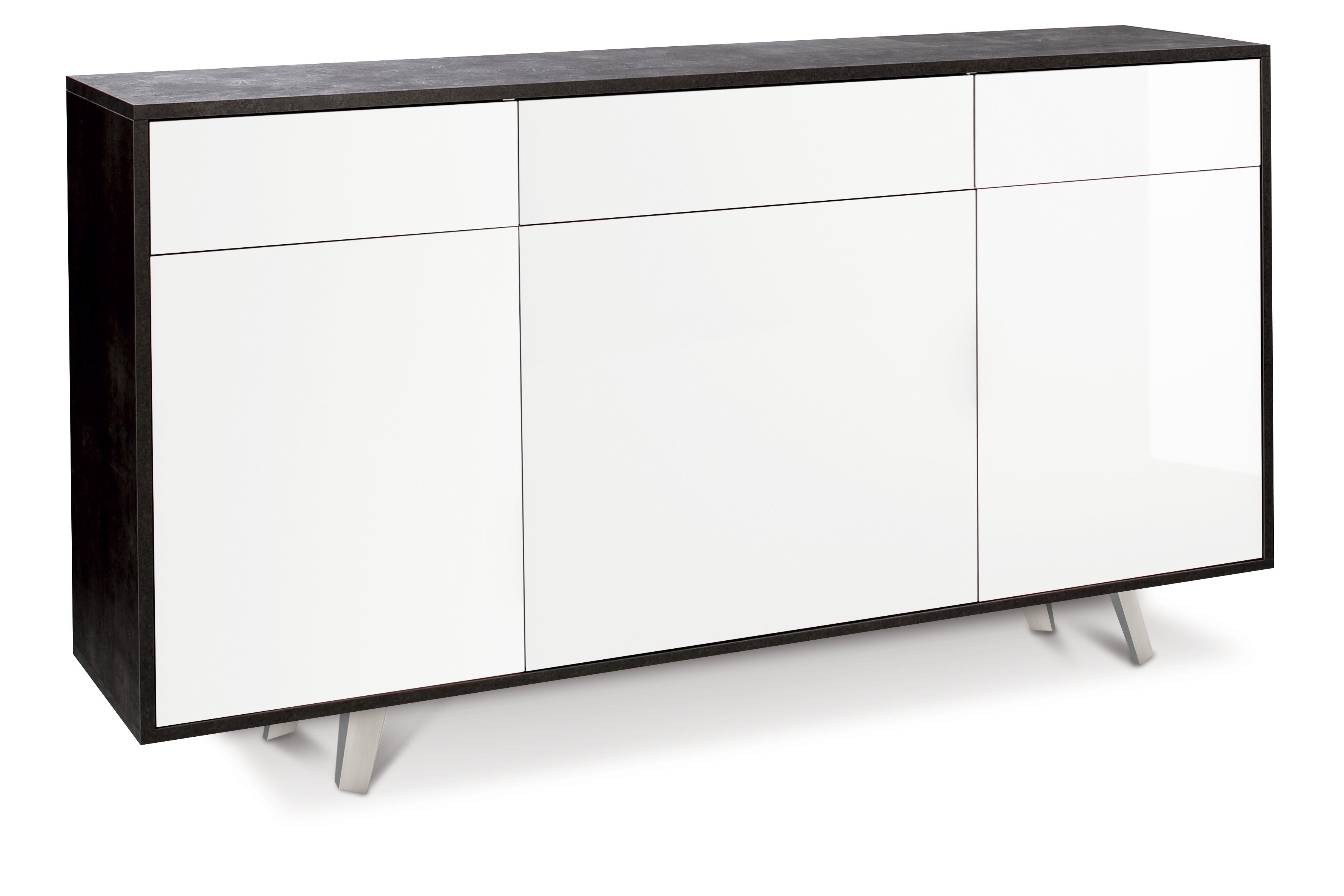 Buffet salon 3 portes 3 tiroirs buffet cuisine moderne Valdi - 8