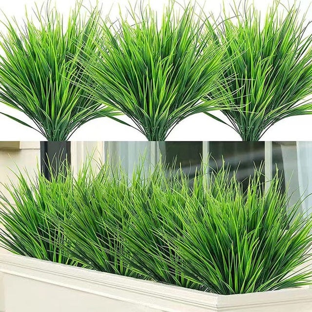 Herbes artificielles, 5 paquets de plantes artificielles d'herbe de blé, décoration extérieure de plantes artificielles sans décoloration