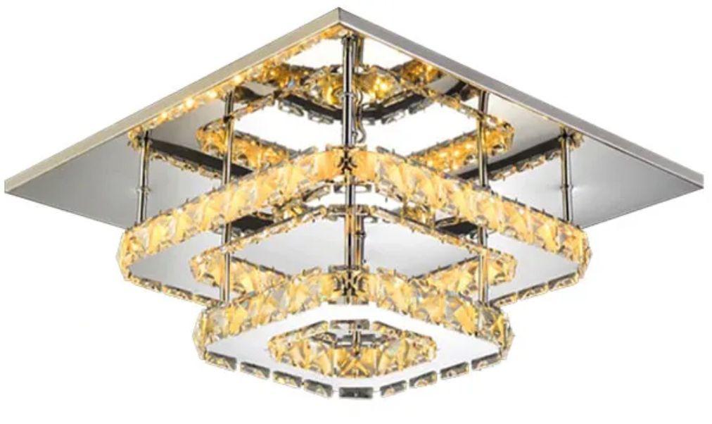 Lampa Sufitowa Kryształowa Led Toolight Led App409-C Szary