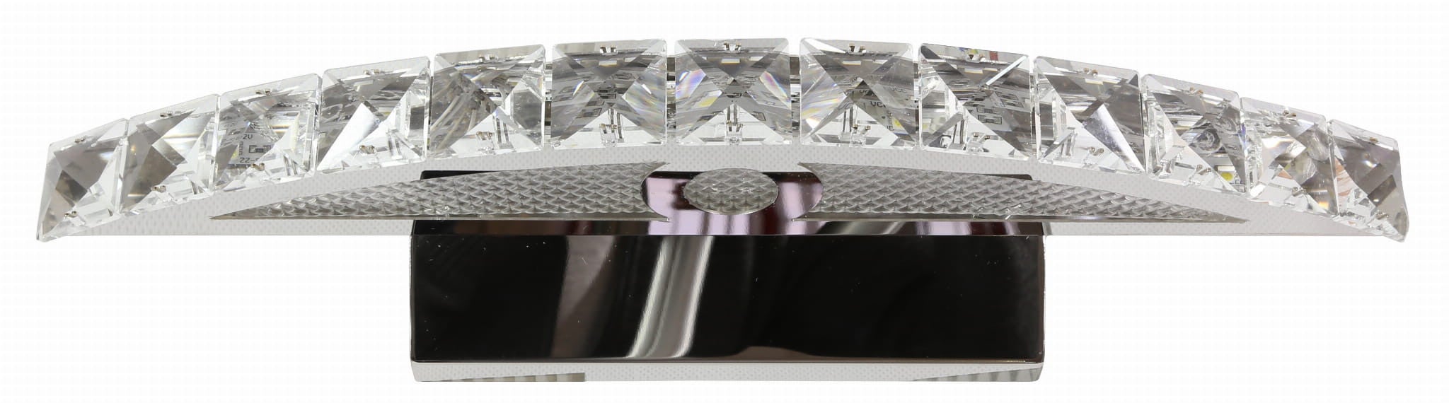 Kinkiet ścienny Arande chromowany przezroczysty-srebrny LED 8W 250lm wym: 5 x 38 x 11 cm kryształ IP20 Candellux