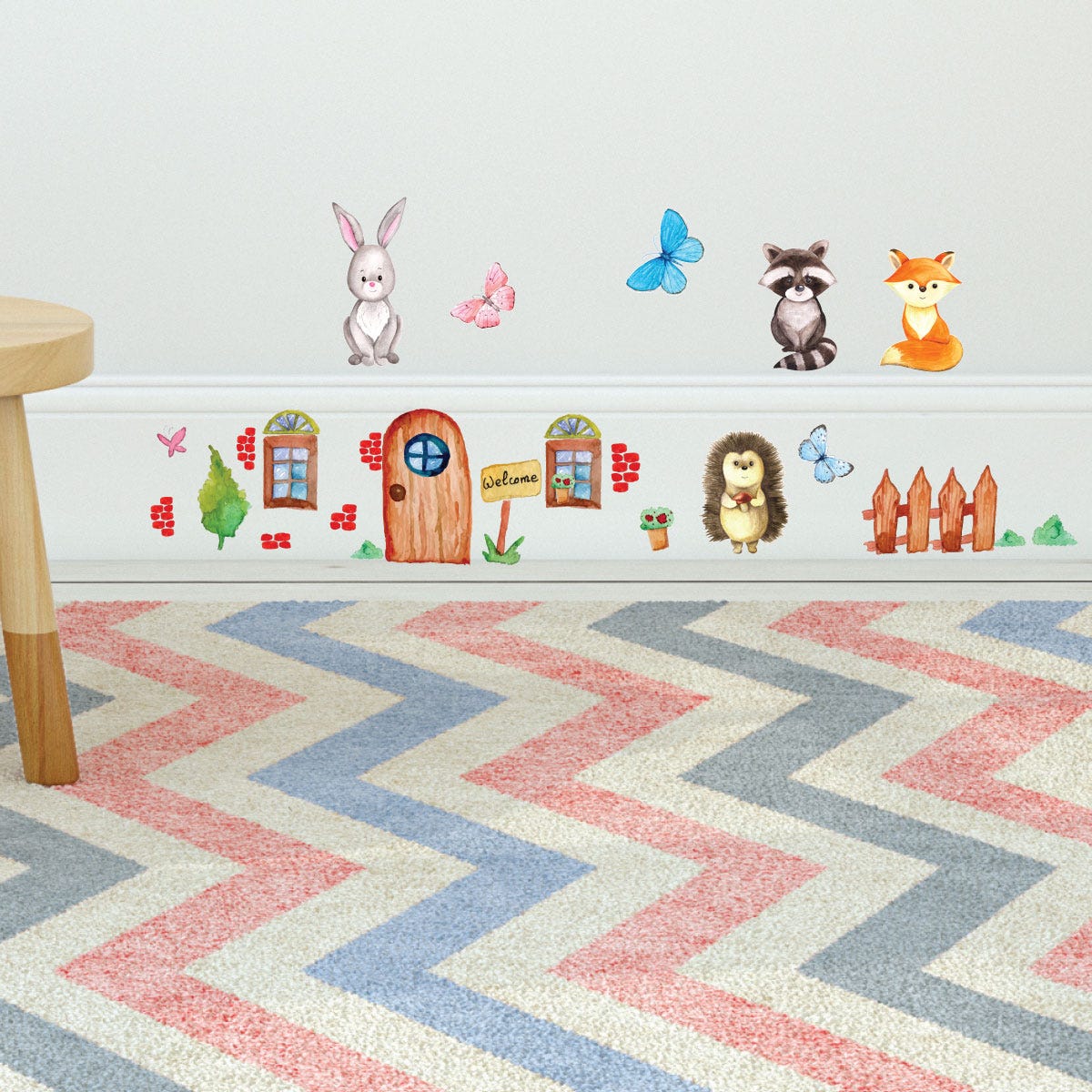 Sticker Avec Stickers muraux | Sticker Mural Autocollant - ANIMAUX HABITANTS DES ...