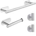Sets d'accessoires argentés pour la salle de bain Sets d'accessoires argentés pour la salle de bain