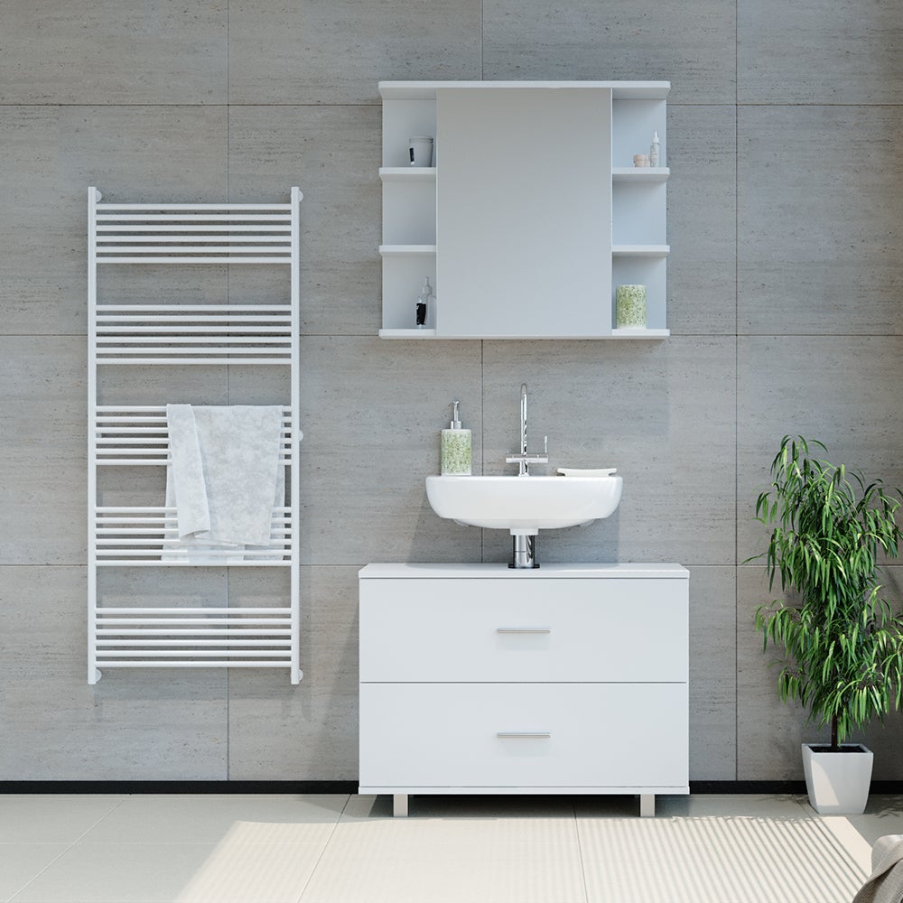Vicco Mobile sottolavabo per bagno Ilias, Bianco, 80 x 60.8 cm - 4