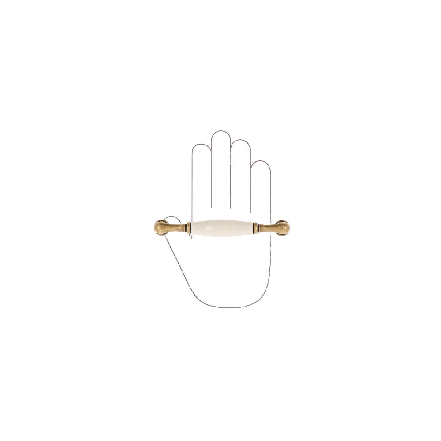 Poignée pour meubles en zamac et Porcelaine Entraxe 128mm Florence antique - 4