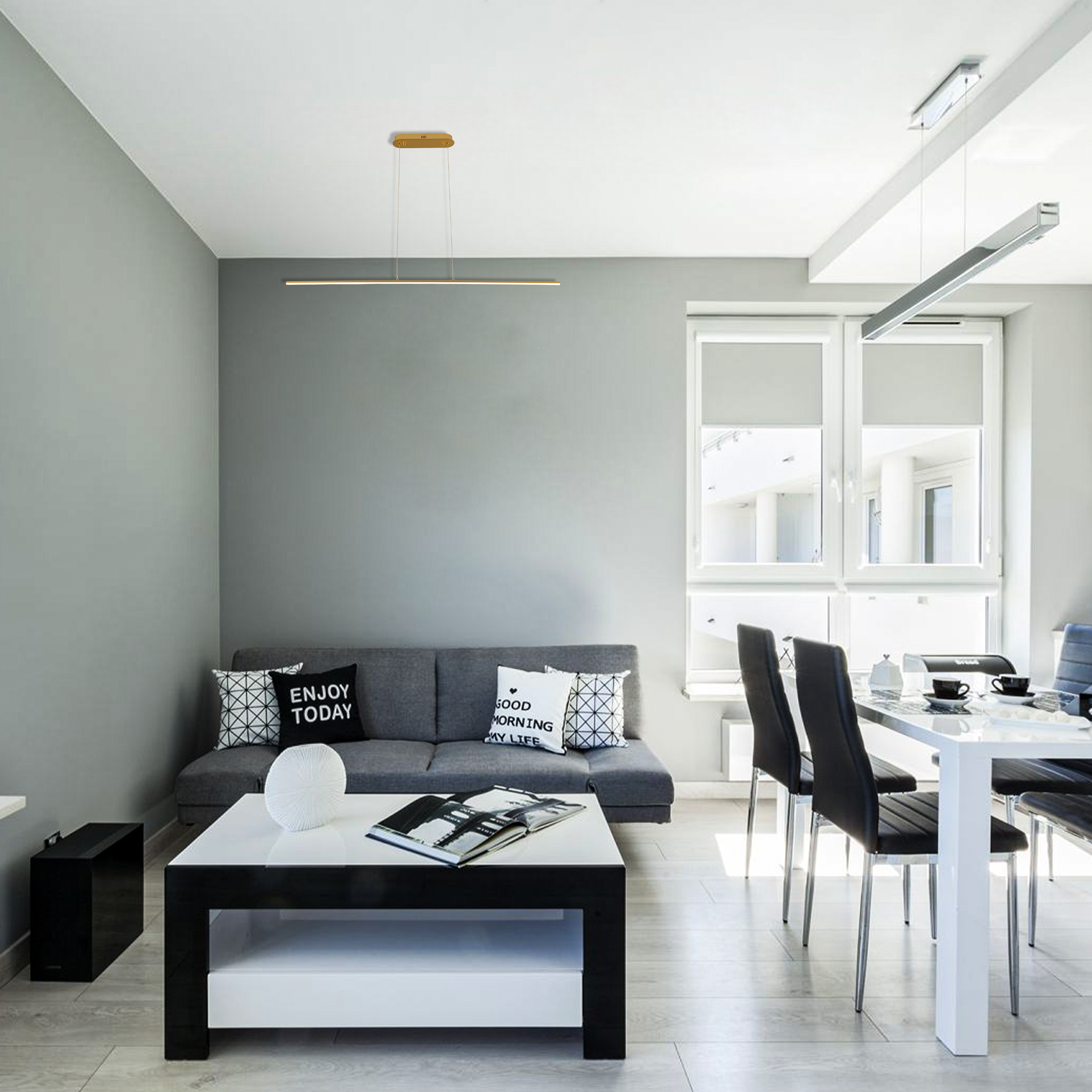 Lampa wisząca sufitowa LED Kiki 20W 120cm IP20 4000K złota żyrandol MasterLED - 3