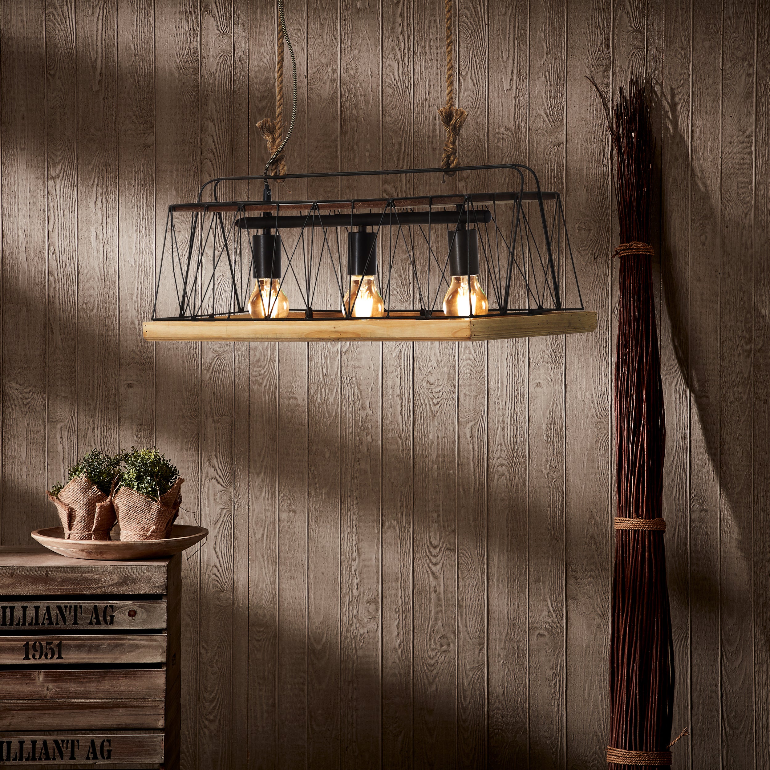 BRILLIANT Lampa wisząca Ailyn 1 płomień antyczna miedź | 1x A60, E27, 40W, nadaje się do zwykłych lamp (brak w zestawie) - 5